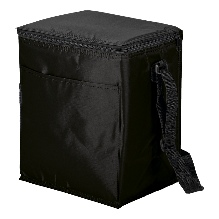 12 Can Cooler with 2 Exterior Pockets 70D PEVA Lining