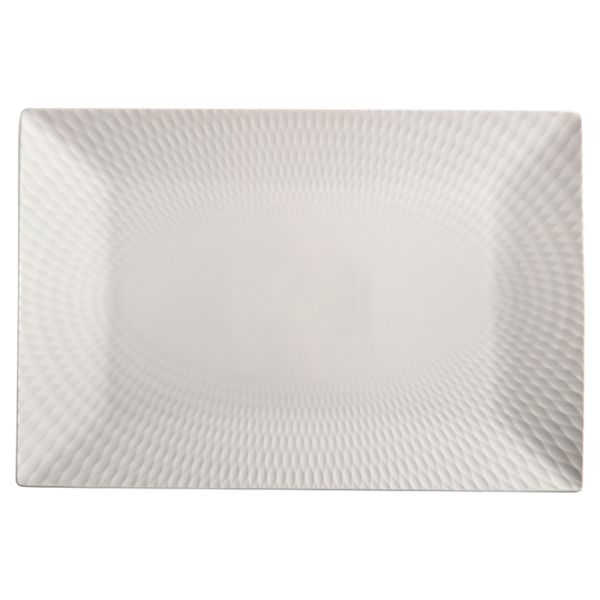 White Basics Diamonds Rectangular Platter