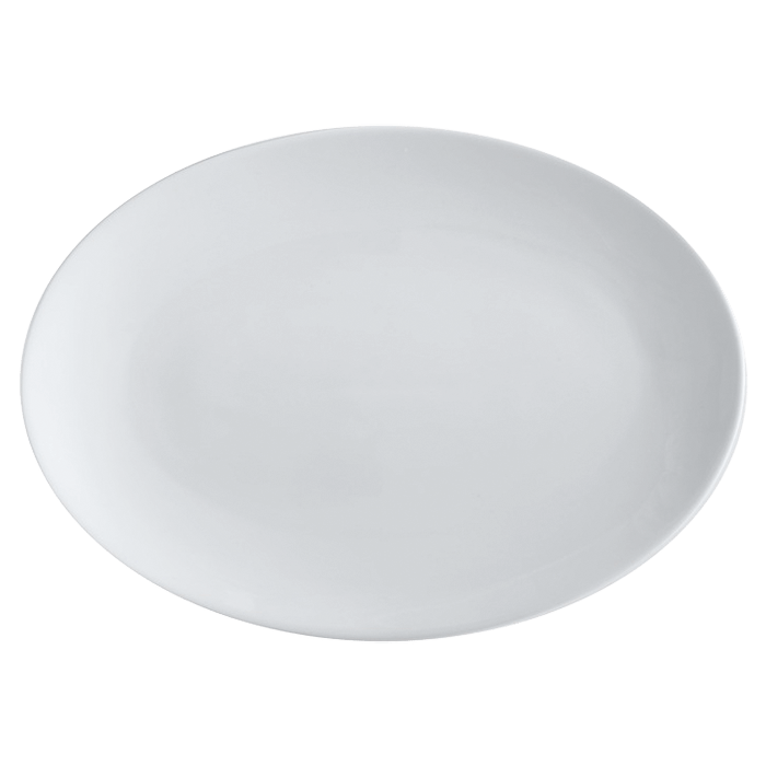 White Basics Oval Plate