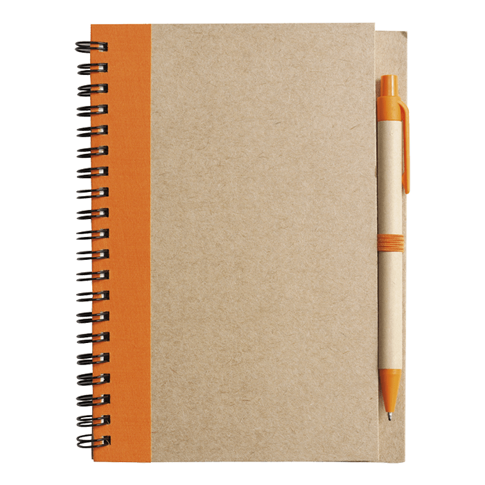 Recycled Spiral Notebook and Pen