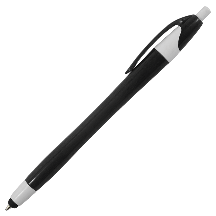 Slim Coloured Barrel Ballpoint Pen with Stylus