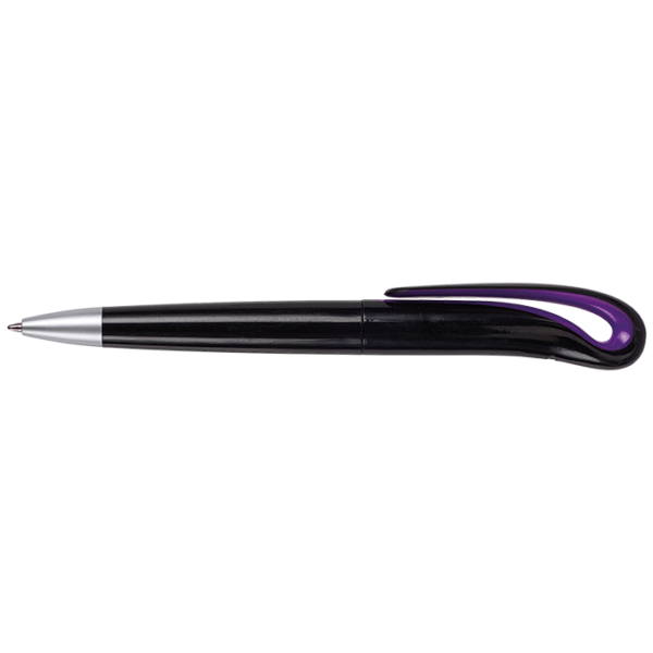 Swan Neck Design Ballpoint Pen with Black Barrel