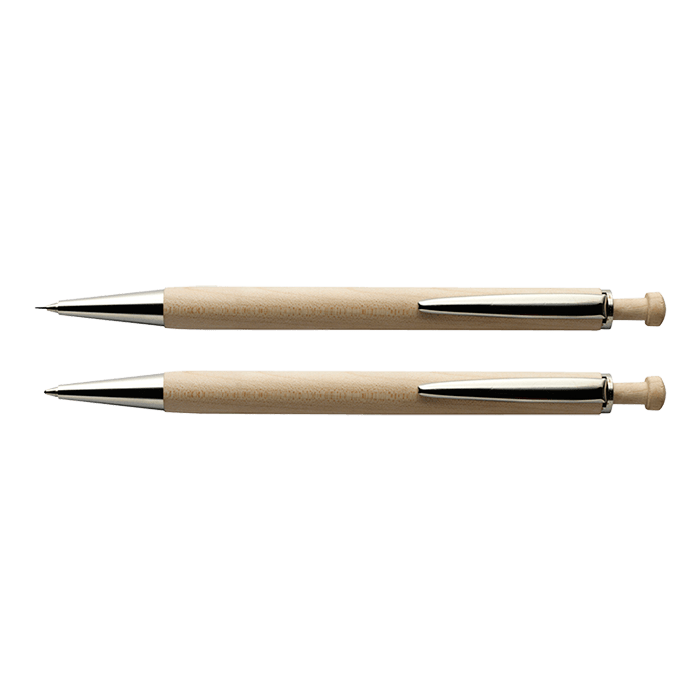 Maple Wood Pen And Clutch Pencil Set