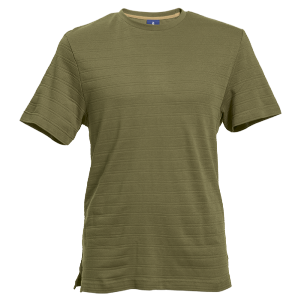 170g Pique Knit Jacquard Stripe T-Shirt