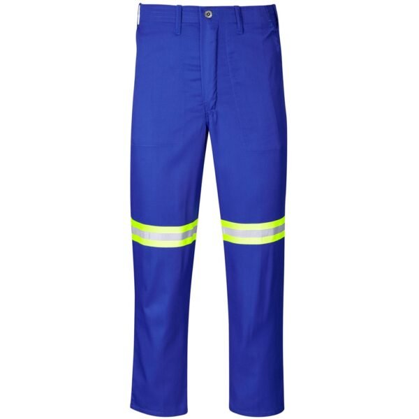 Trade Polycotton Pants – Reflective Legs – Yellow Tape – Royal Blue