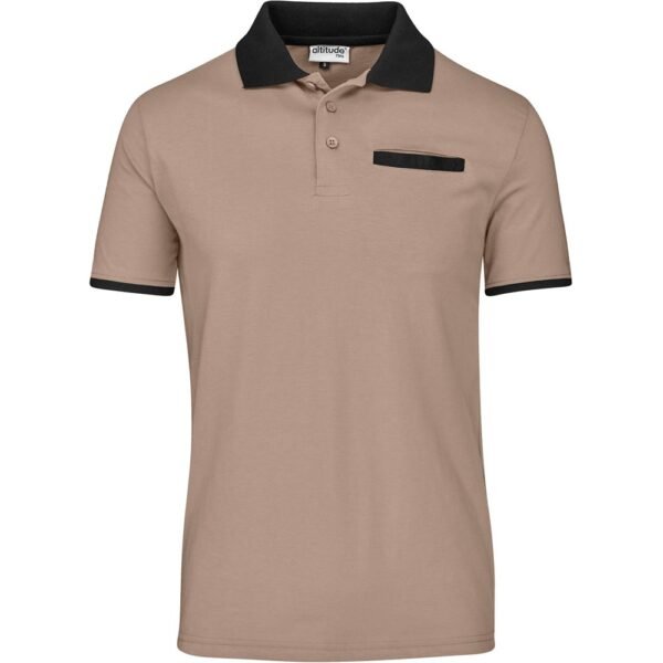 Mens Caliber Golf Shirt – Stone