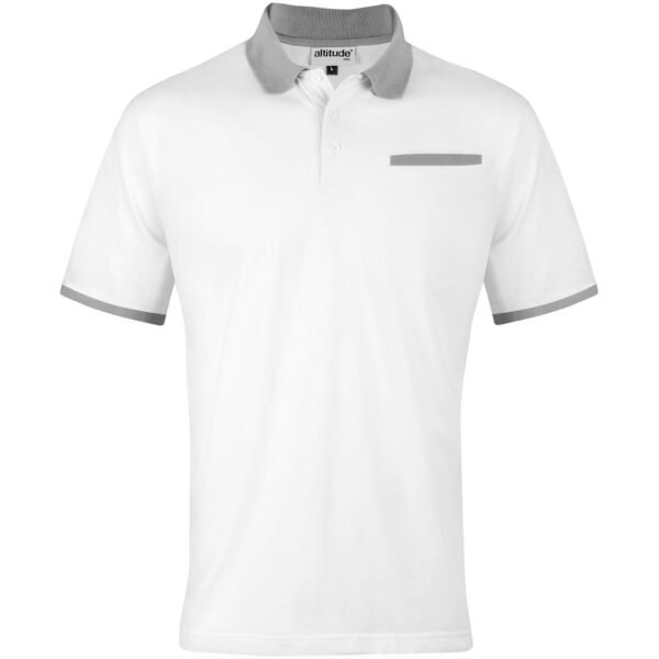 Mens Caliber Golf Shirt – White