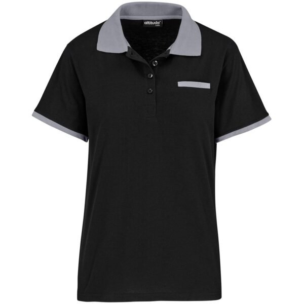 Ladies Caliber Golf Shirt – Black Grey