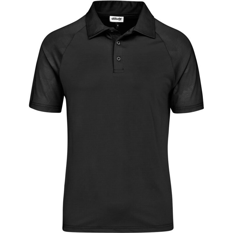 Mens Santorini Golf Shirt – Black