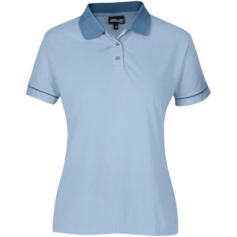 Ladies Verge Golf Shirt – Light Blue