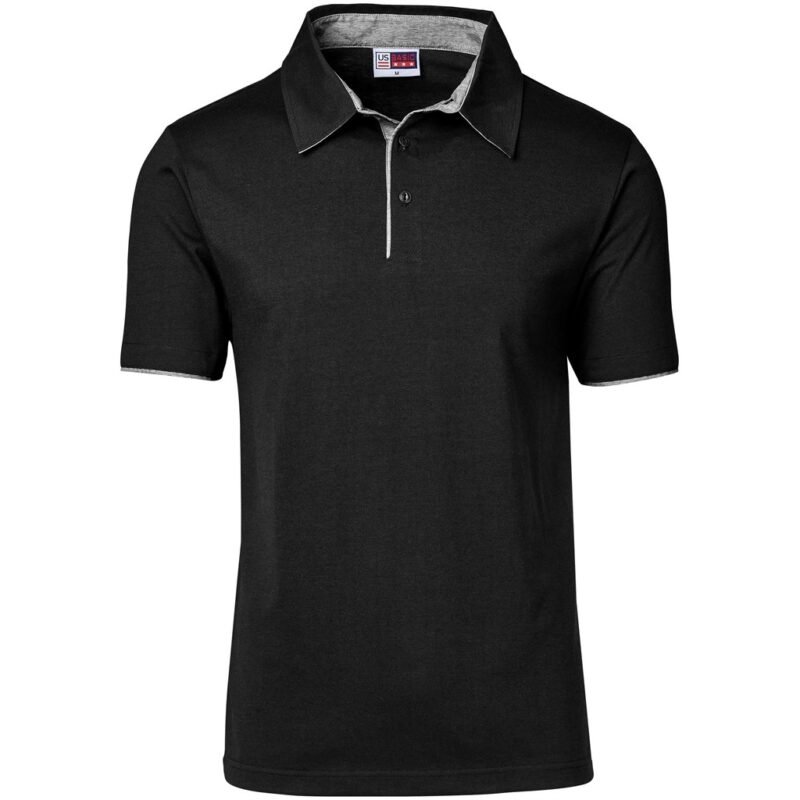 Mens Delta Golf Shirt – Black