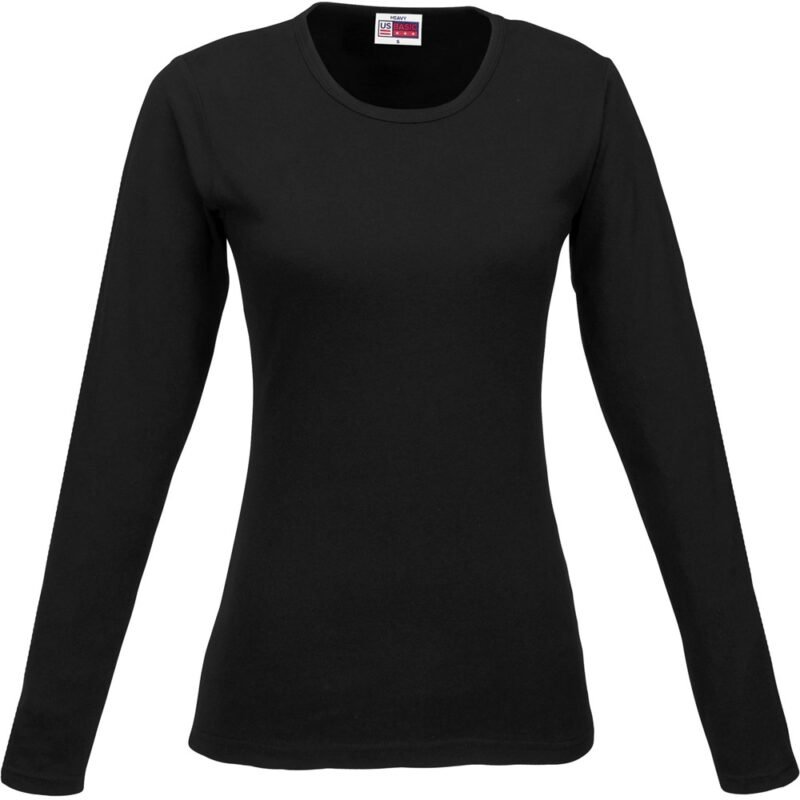 Ladies Long Sleeve Portland T-Shirt – Black