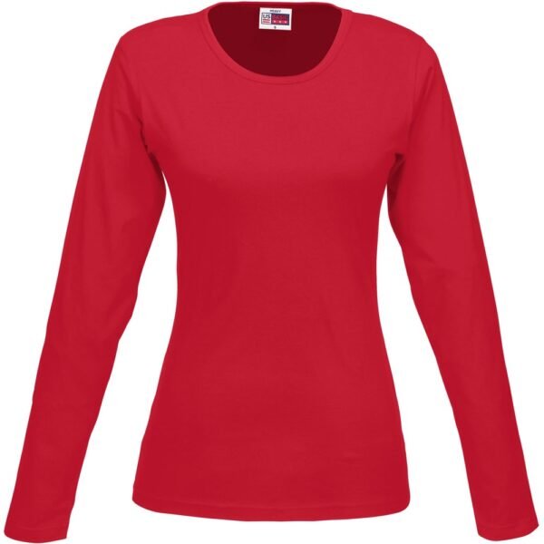 Ladies Long Sleeve Portland T-Shirt – Red