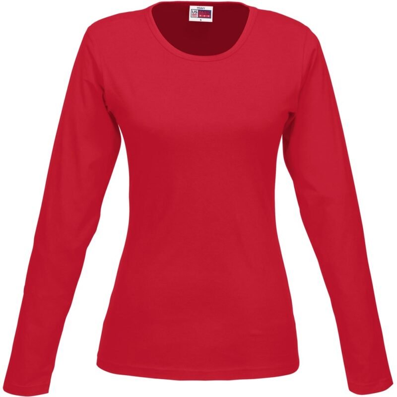 Ladies Long Sleeve Portland T-Shirt – Red