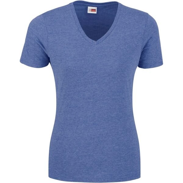 Ladies Michigan Melange V-Neck T-Shirt – Blue