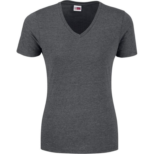 Ladies Michigan Melange V-Neck T-Shirt – Dark Grey