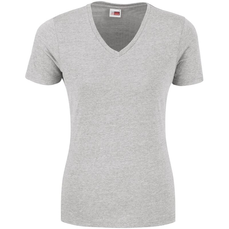 Ladies Michigan Melange V-Neck T-Shirt – Grey