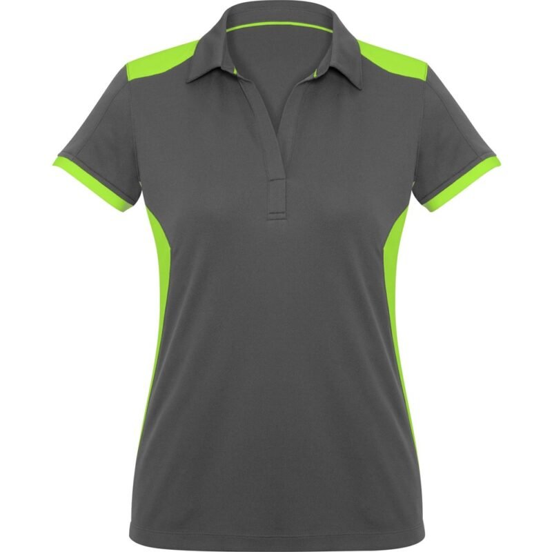 Ladies Rival Golf Shirt – Grey Lime