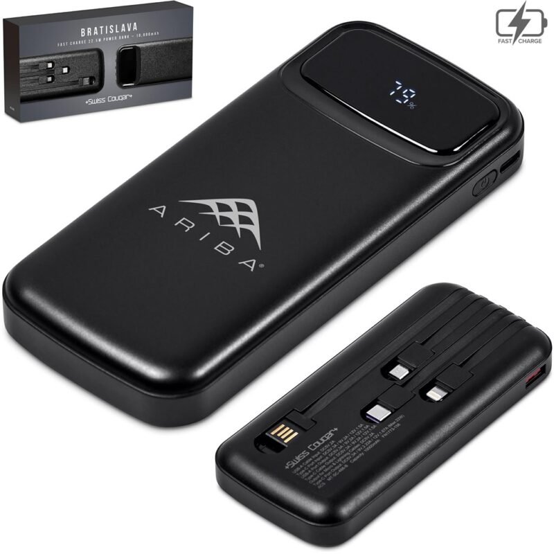 Swiss Cougar Bratislava Fast Charge 22.5W Power Bank – 10 000mAh