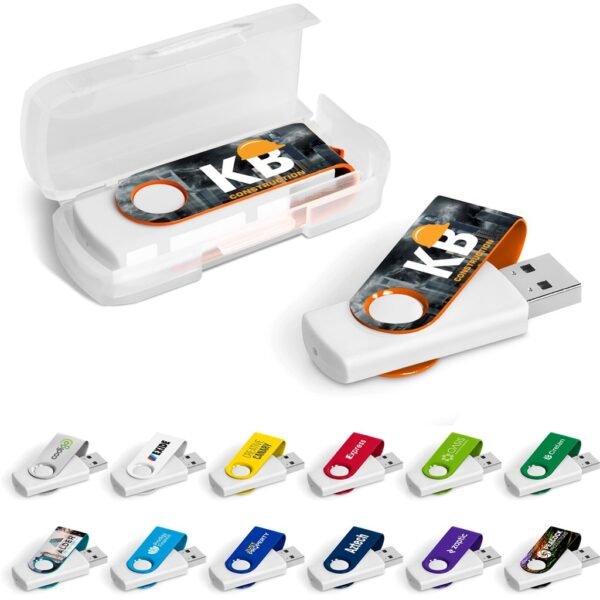 Axis Gyro White Flash Drive – 32GB