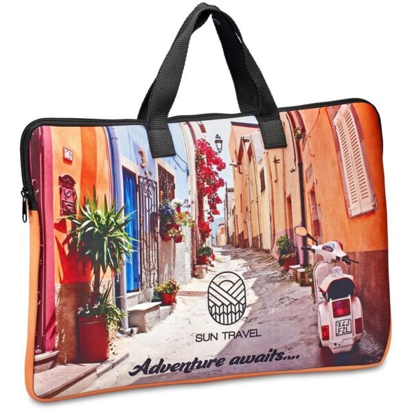 Pre-Printed Sample Hoppla Cloud Neoprene Laptop Sleeve with Handles – 15 -16 inch