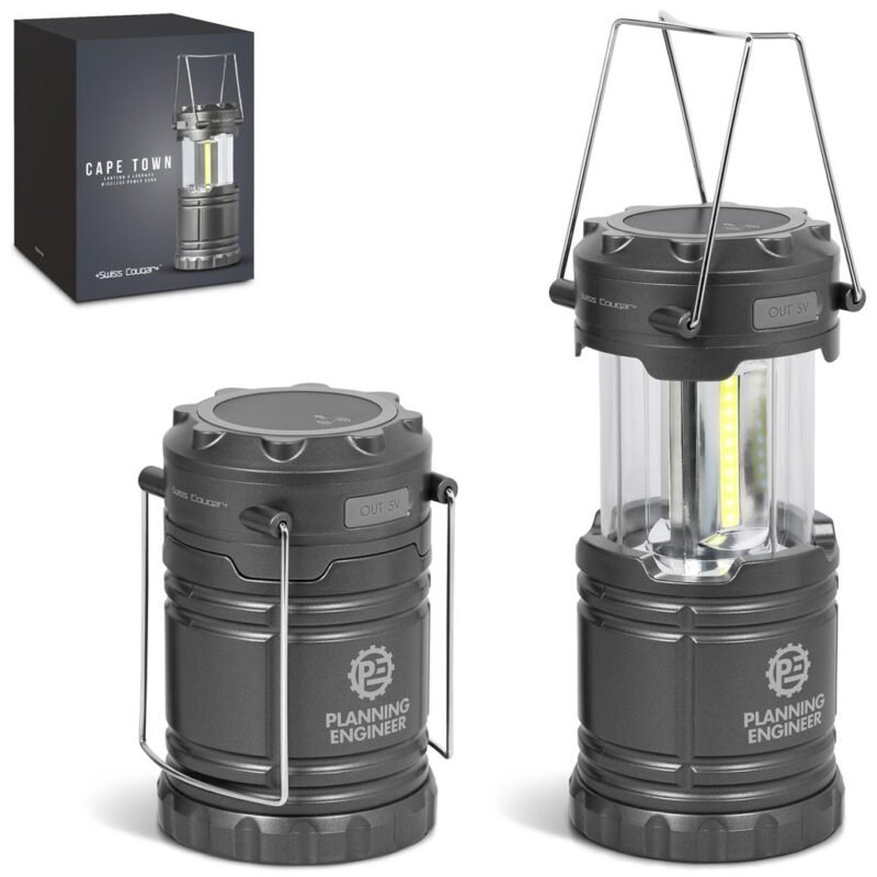 Swiss Cougar Cape Town Lantern & Wireless Charging Power Bank – 4 000mAh