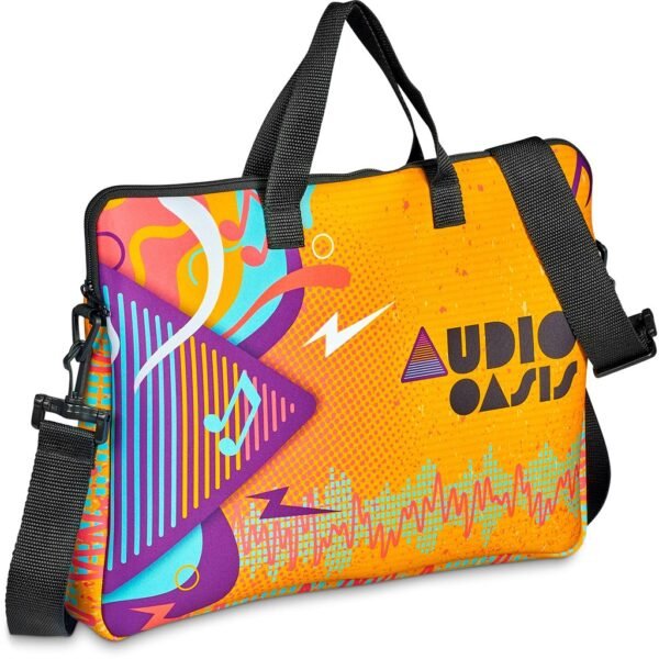 Pre-Printed Sample Hoppla Nimbus Neoprene Laptop Sleeve with Handles & Shoulder Strap – 15 -16 inch