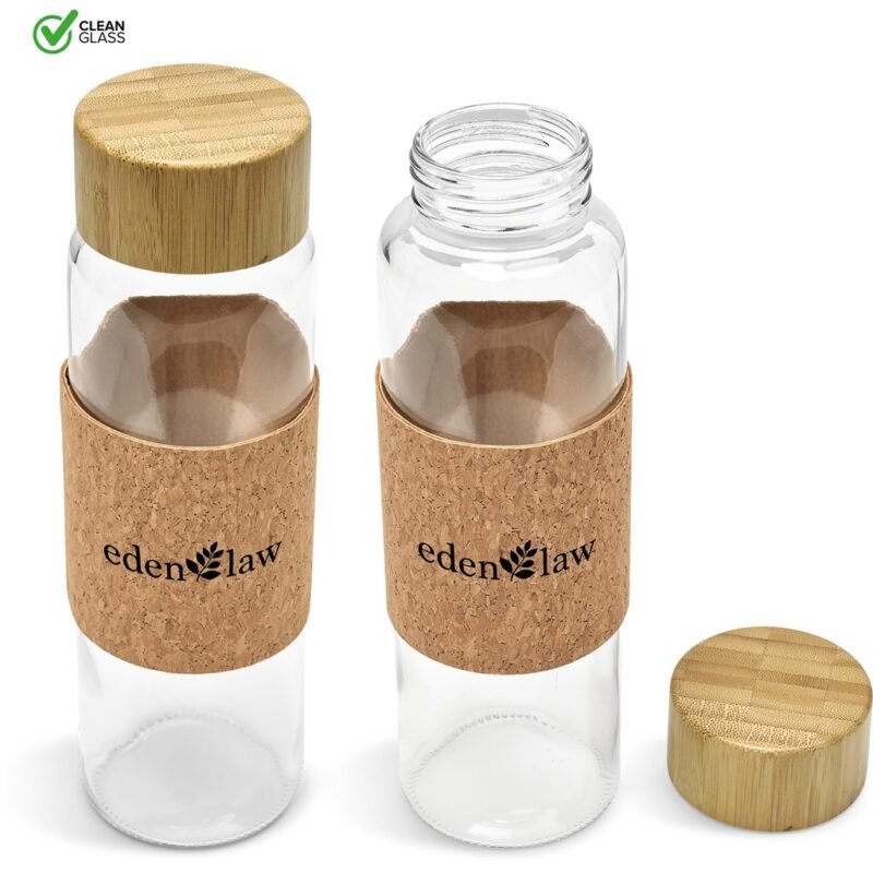 Kooshty Clear Bamboost Glass Water Bottle – 700ml