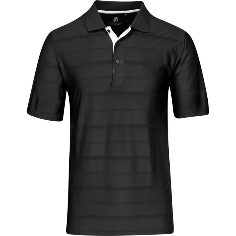 Mens Admiral Golf Shirt – Black