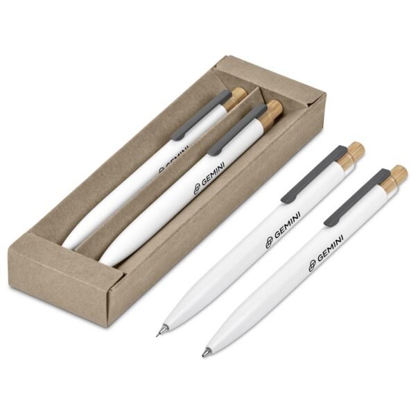 Okiyo Mimotu Ball Pen & Pencil Set – Solid White