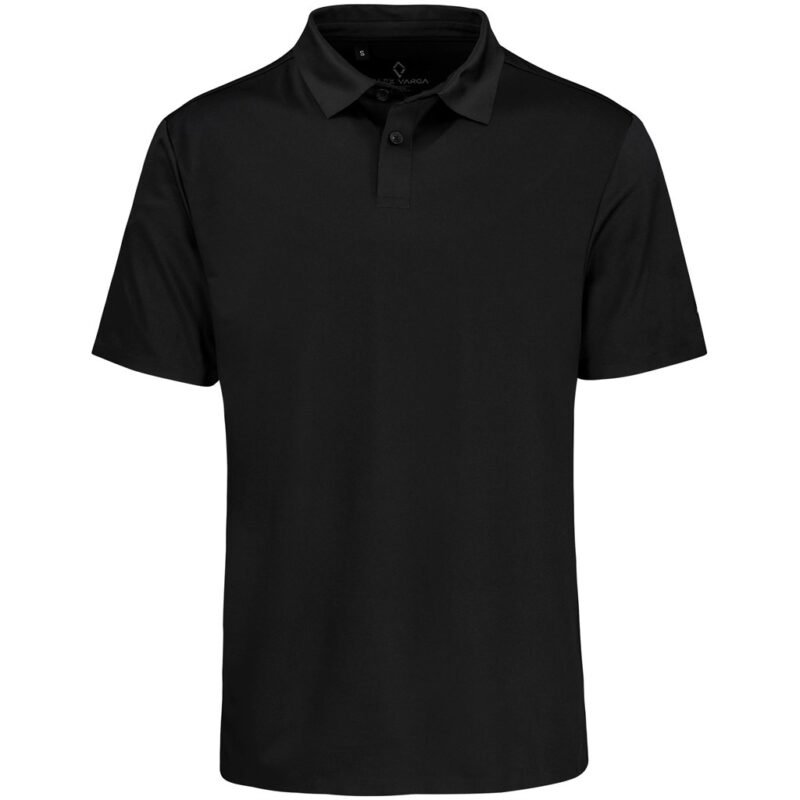 Mens Alex Varga Questana Seamless Golf Shirt – Black