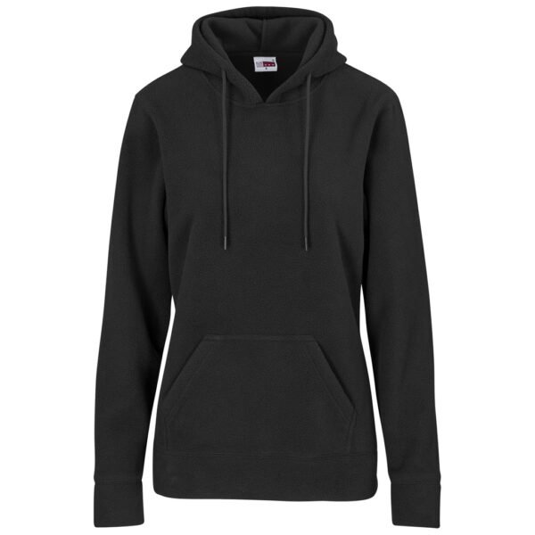 Ladies Dawson Polar Fleece Hooded Sweater – Black