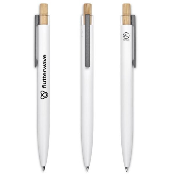 Okiyo Mimo Recycled Aluminium Ball Pen – Solid White