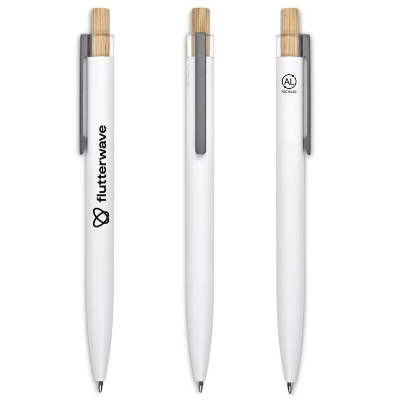 Okiyo Mimo Recycled Aluminium Ball Pen – Solid White