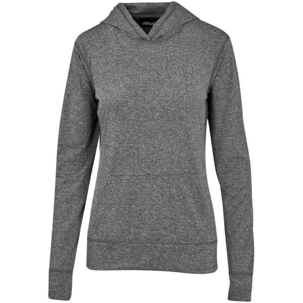 Ladies Fitness Lightweight Hooded Sweater – Black