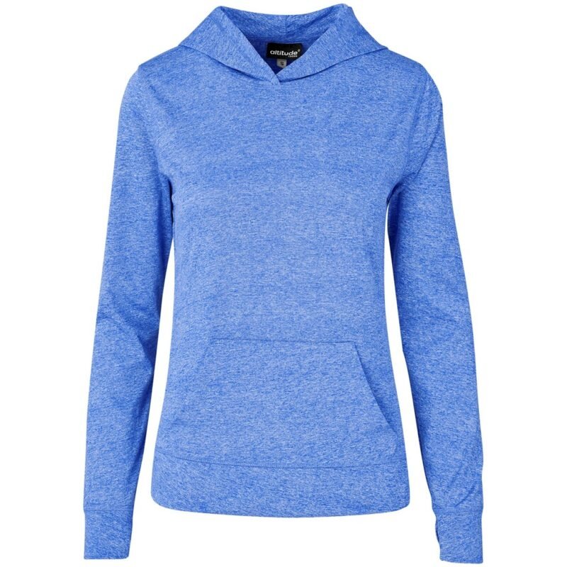 Ladies Fitness Lightweight Hooded Sweater – Royal Blue