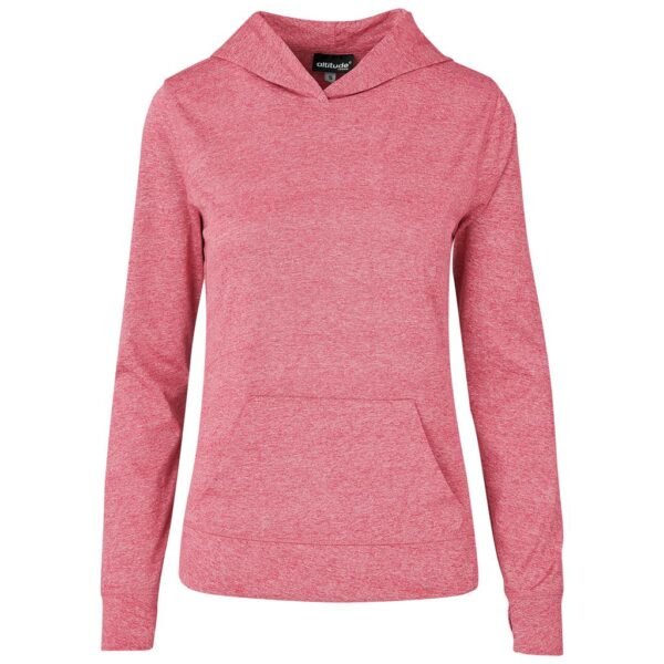 Ladies Fitness Lightweight Hooded Sweater – Red