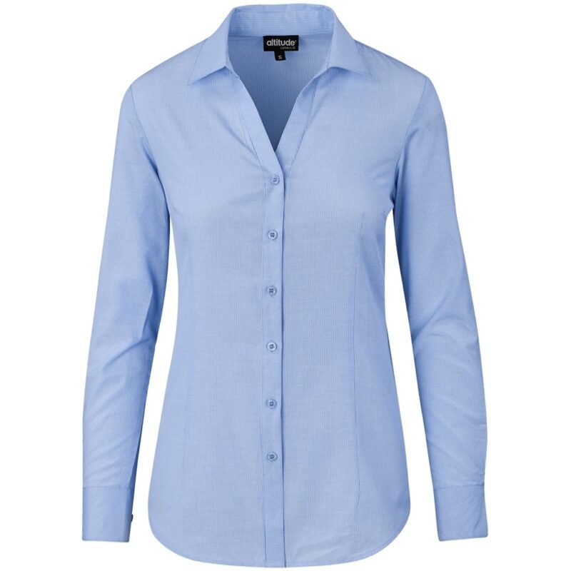 Ladies Long Sleeve Northampton Shirt – Sky Blue