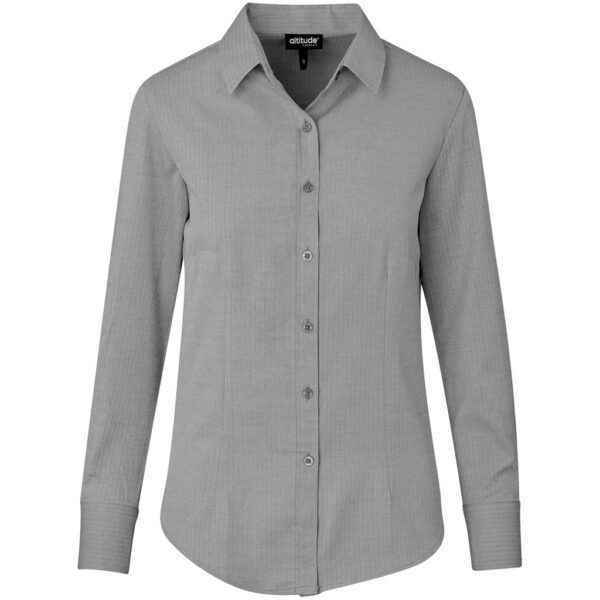 Ladies Long Sleeve Nottingham Shirt – Grey