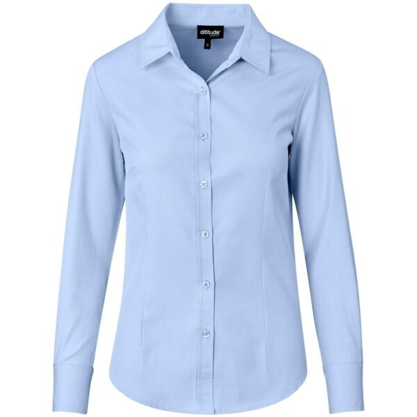 Ladies Long Sleeve Nottingham Shirt – Sky Blue