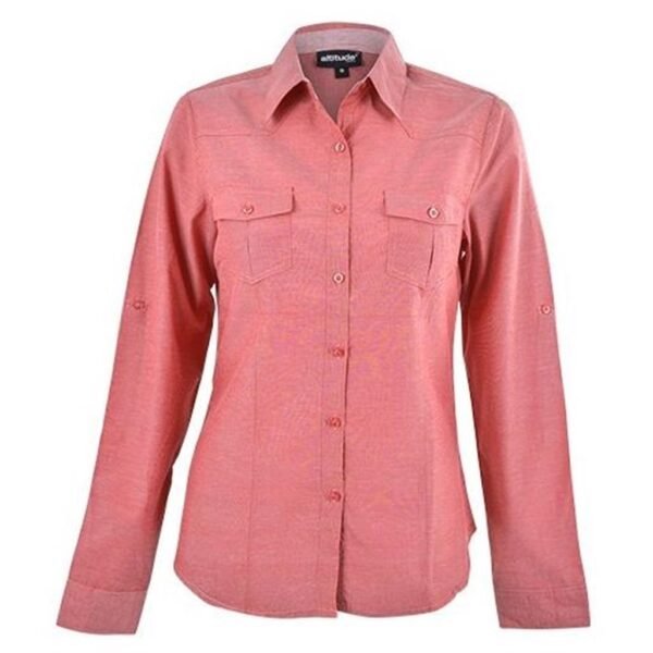 Ladies Long Sleeve Ruby Shirt – Red