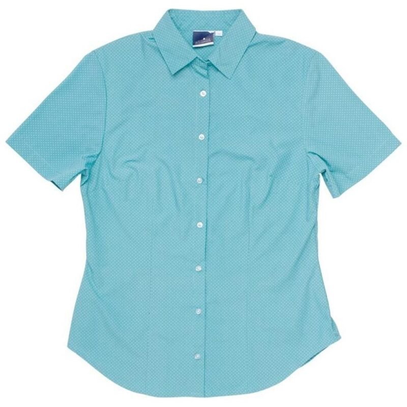 Ladies Short Sleeve Rita Shirt – Aqua