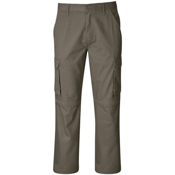 Mens Cargo Zip Off Pants – Khaki