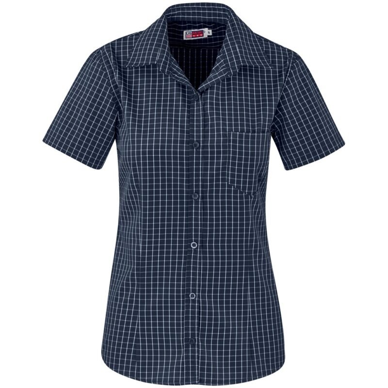 Ladies Short Sleeve Aston Shirt – Navy