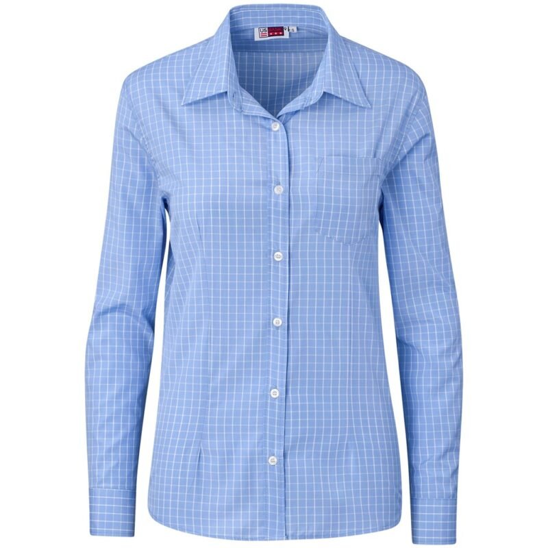 Ladies Long Sleeve Aston Shirt – Light Blue