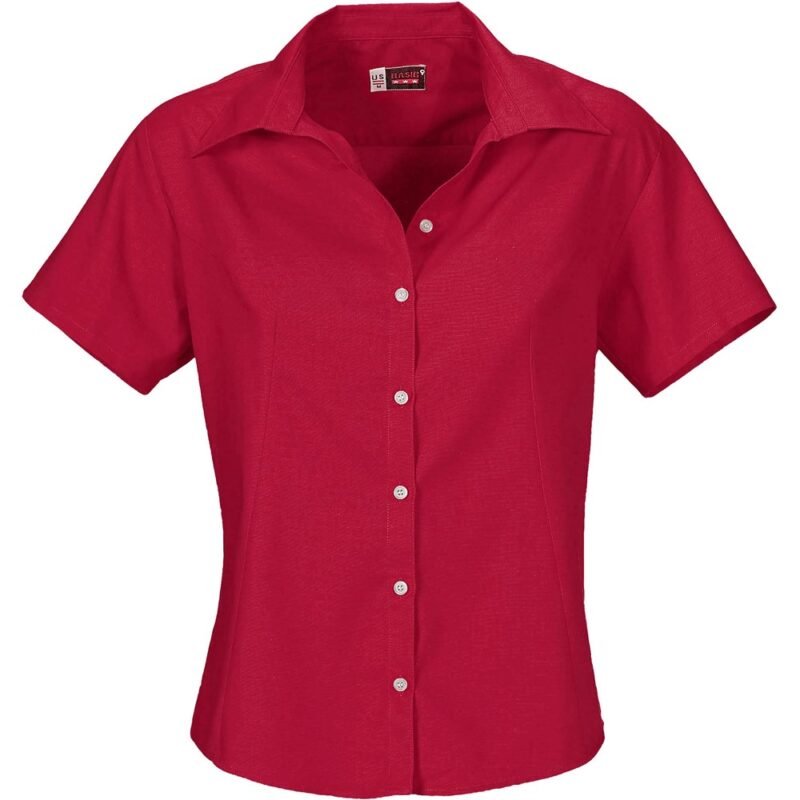 Ladies Short Sleeve Aspen Shirt – Red