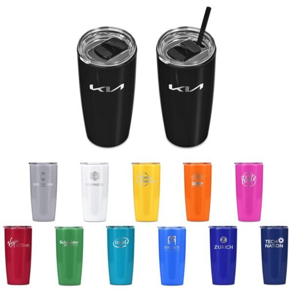 Altitude Daytona Plastic 2-in-1 Double-Wall Tumbler & Straw – 600ml
